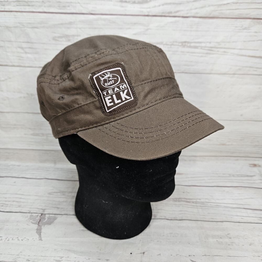 Women's RMEF Team Elk Brown Pink Hat Adjustable Rocky Mountain Elk Foundation